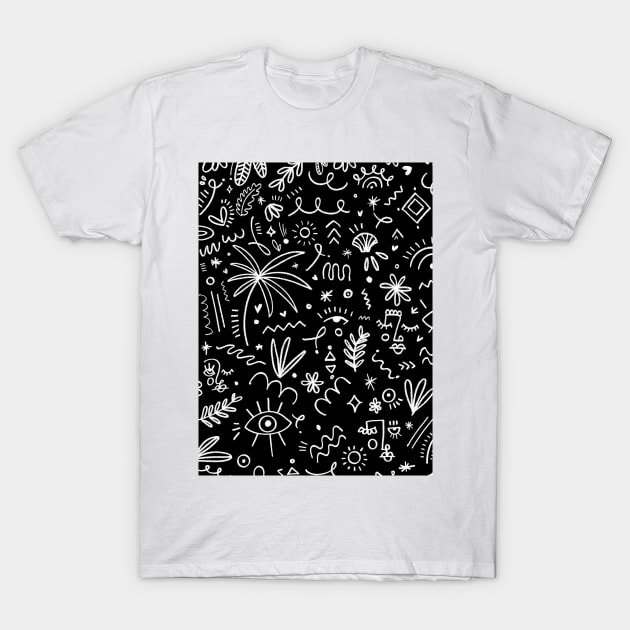 BOHO DOODLE ART T-Shirt by ASPAINTINGS